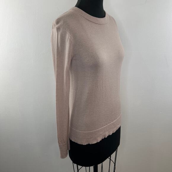 CLUB MONACO Wool Sweater Beige Long Sleeve Crewneck Knit Pullover Size XS - Picture 3 of 11